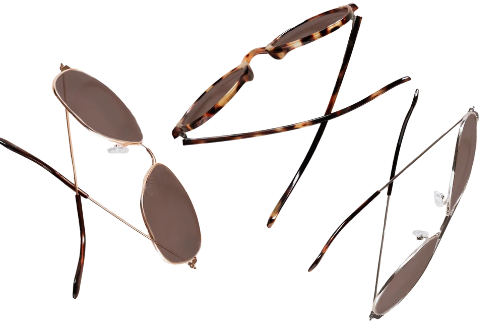 Custom Sunglasses (Brown), 3 different frames