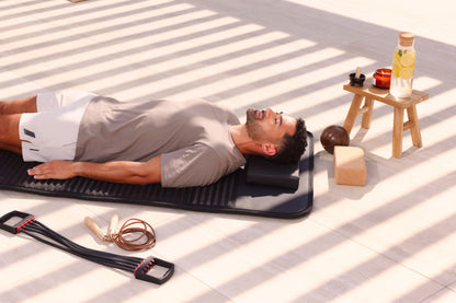 Man Laying on Infrared PEMF Mat Max